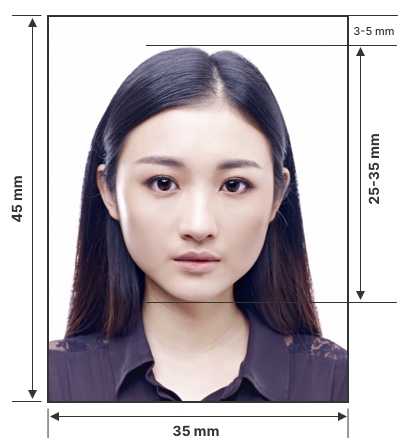 korea visa photo size requirements sample